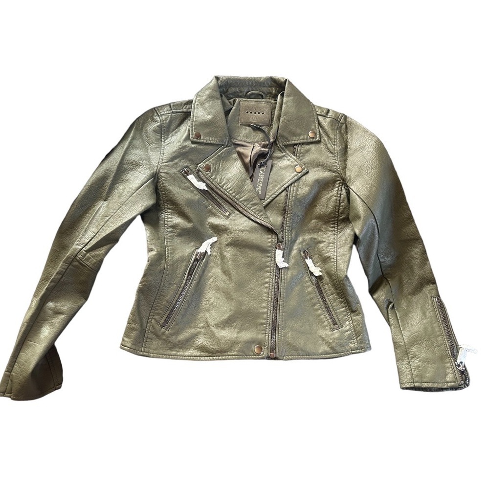 Blank NYC Olive Leather Jacket